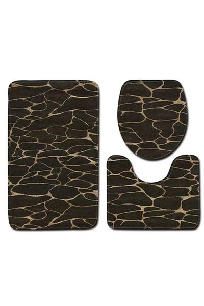COOYA Toilet three-piece set 45*75cm, non-slip soft microfibre, for bathtub shower decoration