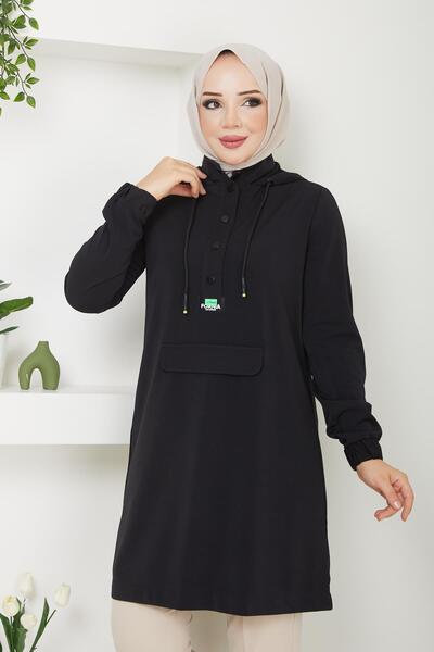 Doque Mevsimlik Kadın Tunik Kapşonlu 61013y