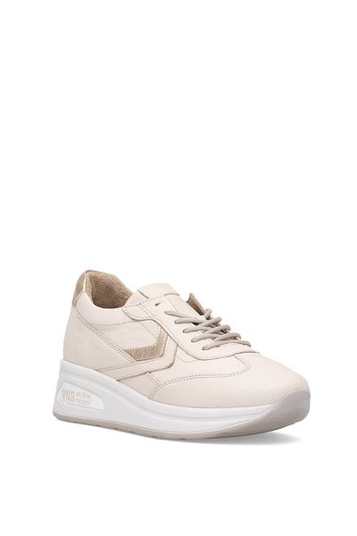 Venüs 2216653Y Women's Genuine Leather Airflow Casual Shoes Beige
