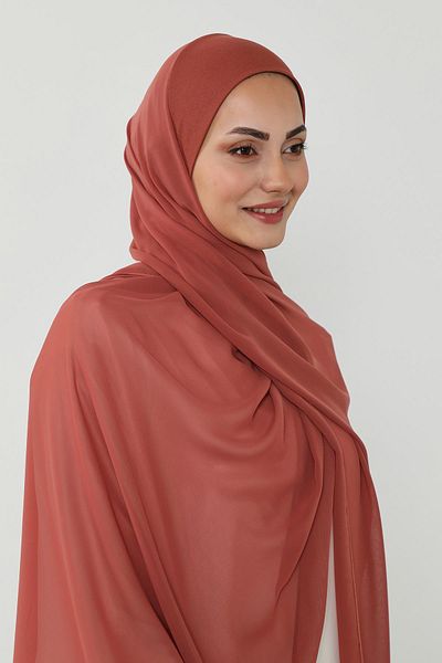 Aisha's Design شال شيفون عملي مع نسيج داخلي من القطن الممشط، PS-53