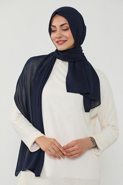 Aisha's Design Practical Chiffon Shawl with Combed Cotton Inner Bonnet, Ps-51
