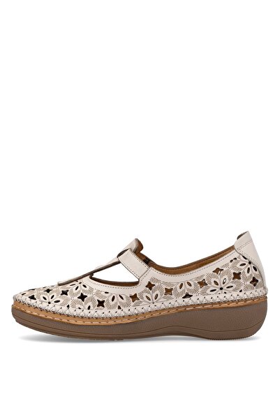 Venüs 25190242Y Women's Genuine Leather Casual Shoes Beige