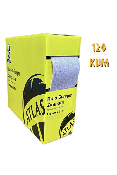 AyrStore ورق صنفرة اسفنجي ناعم من اطلس رول 115 ملم. - 25 طن متري. - 180 رمل