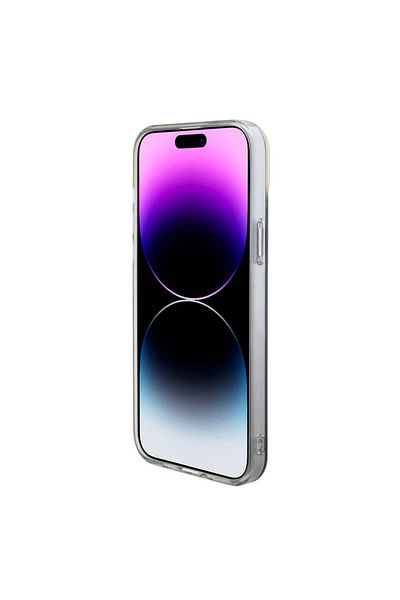 Guess Case For Iphone 15 Pro Iml Iridescent Magsafe Case, - Multicolor