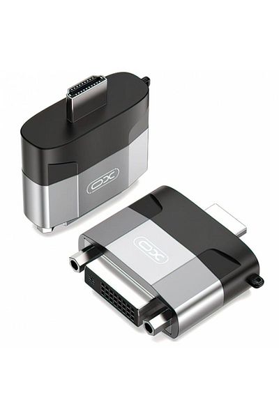 REDz Accessories Mini HDMI to DVI Adapter, XO-GB013, Video Converter 1080p Full HD, Grey