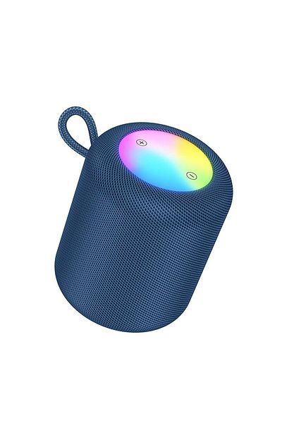 REDz Accessories Portable Speaker with RGB Lighting, Hoco HC30, Bluetooth 5.4, Power 5W, Blue