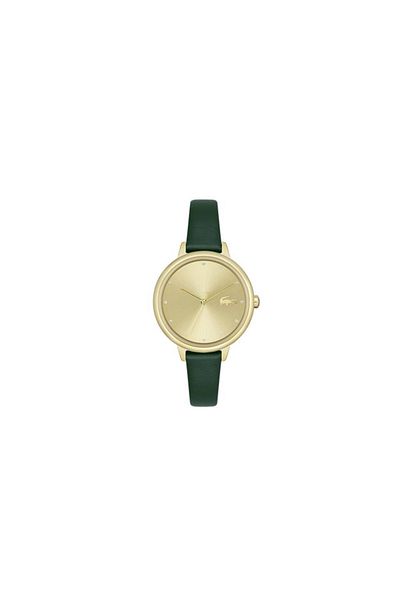 Lacoste Women’s Analogue Quartz Movement Watch with Stainless Steel Case and Leather Bracelet