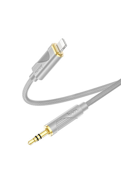 REDz Accessories Καλώδιο ήχου Hoco UPA30, Lightning σε Jack 3.5mm, Μήκος 1m, Σιλικόνη, Γκρι