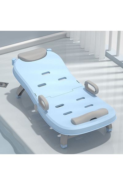 Yelajoy Children's Blue Shampoo Chair, Foldable\retractable, Bpa-Free, Suitable for Children Aged 1-10