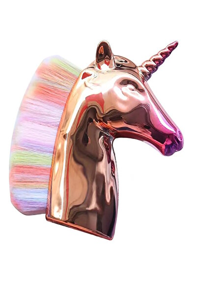 CAŞ DEKORASYON Gold Color Unicorn Blush Brush Makeup Brush