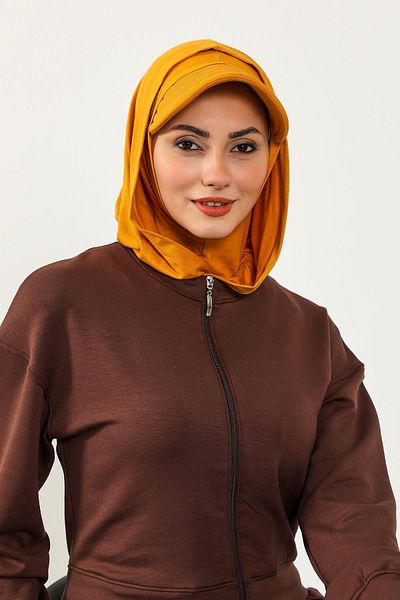 Aisha's Design Combed Cotton Women's Ready Bonnet with Visor and Concealer, B-88P