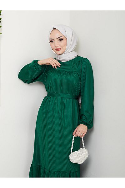 Moda Krash Seasonal Belted Roba Dress