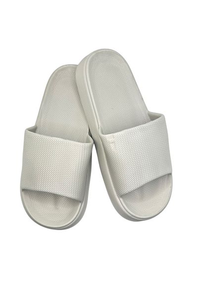 TECOS Men's beach or pool slippers, Tecos®, gray, size 44-45, 29 centimeters, comfortable