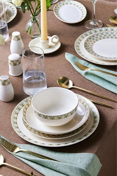 Karaca Forever Bone Emerald 53 Parça 12 Kişilik Yemek Takımı