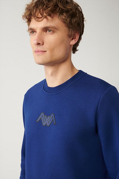 Avva Ανδρικό φούτερ Saks Crew Neck με 3 νήματα με στάμπα A32y1273