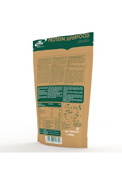 Pro Nutrition Pudra vegetala, seminte, fructe uscate si mix proteic din mazare, Protein Superfood fara aroma 500g
