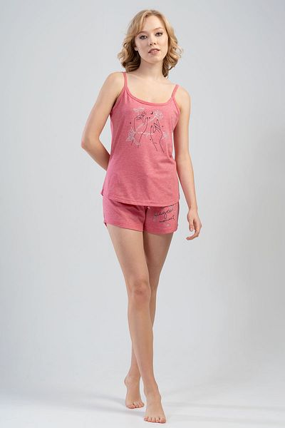 VİENETTA Pajama Set with Rope Strap Shorts 
 , 111544