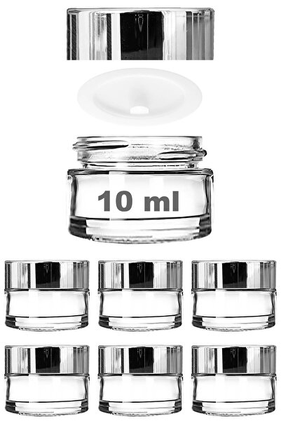 Afracam 10 ml Cam Kavanoz Şeffaf 10 cc Mini Krem Kavanozu Aynalı Kapaklı Lip ...