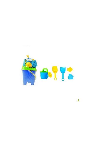 faial XL Large Size Beach Sea Bucket Castle Play Set 6 Pieces Luxury Bucket Set