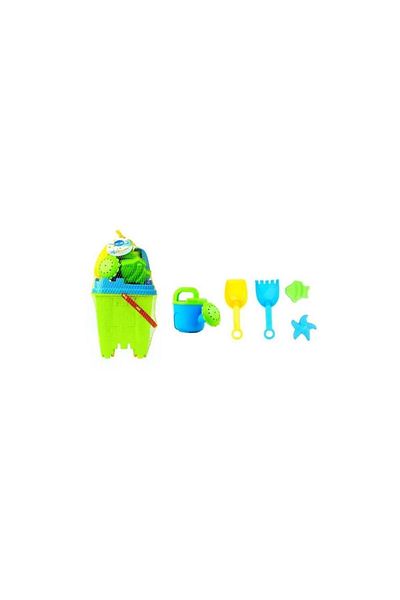 faial XL Large Size Beach Sea Bucket Castle Play Set 6 Pieces Luxury Bucket Set