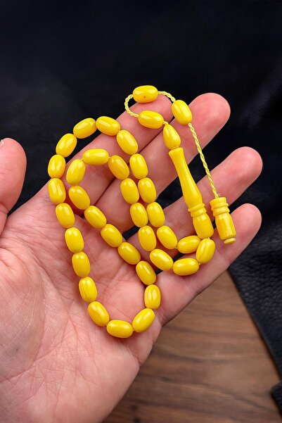 TESBİHKENTİ Όμορφη Σκοποβολή Λεμόνι Χρώμα Συμπίεσης Κεχριμπάρι Ροζάριο