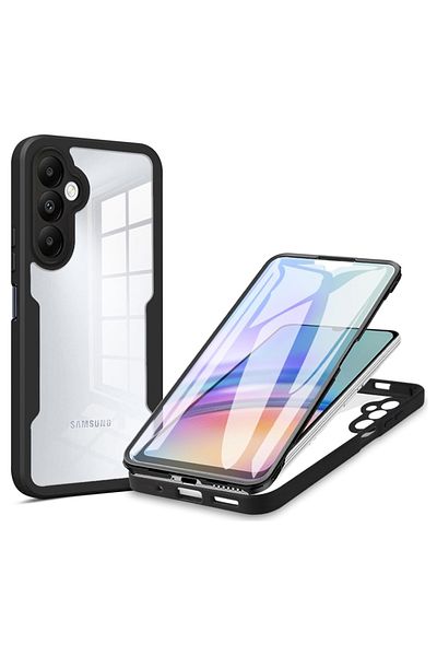 SKYDDAR INNOVATION Husă + protecție ecran pentru Samsung Galaxy A25, [Pachet 360°] ColorVerse, Negru, set cu autocolant
