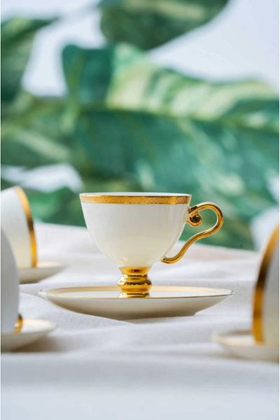 ACAR Hxf-06550 Thelma Gold Set of 6 Coffee Cups