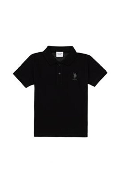 U.S. Polo Assn. U.S. Polo Assn. Tp01Iy025 Black Boy's Polo Neck T-Shirt 2084894