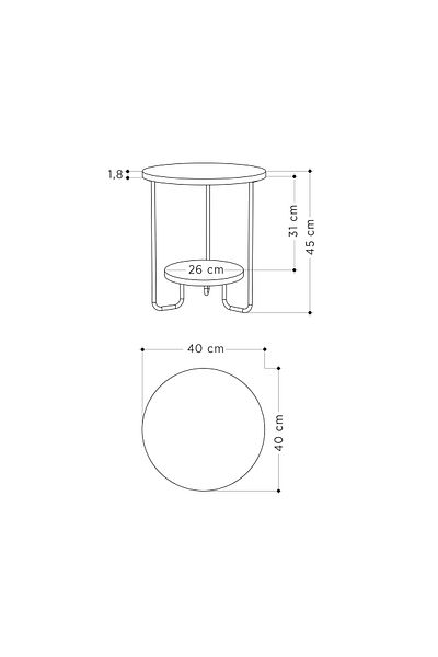 Mourah Home Corro Modern Side End Table White Multipurpose