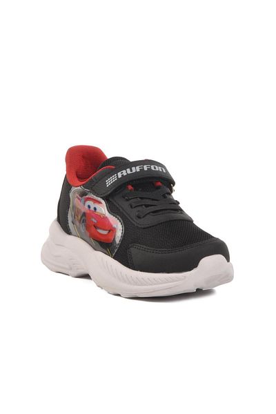 WALKWAY Black-White Textile Children's Sports Shoes Ruffon 2340 F