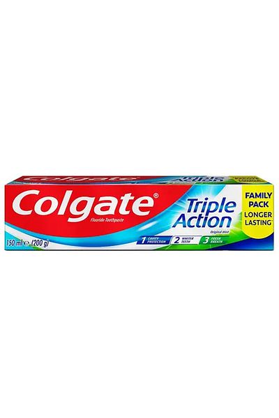 Colgate معجون أسنان ثلاثي التأثير بالفلورايد للتبييض 150 مل