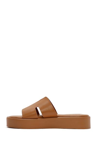 Derimod Women's Tan Thick Soled Slippers 25SFE480818