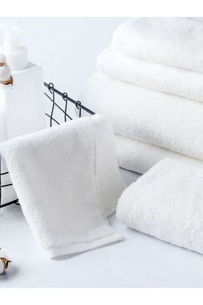 Gentelle Seren Luxury Hotel Hand Towel – 100% Cotton, 650 GSM – Ultra-Soft & Absorbent – White, 40x75 cm