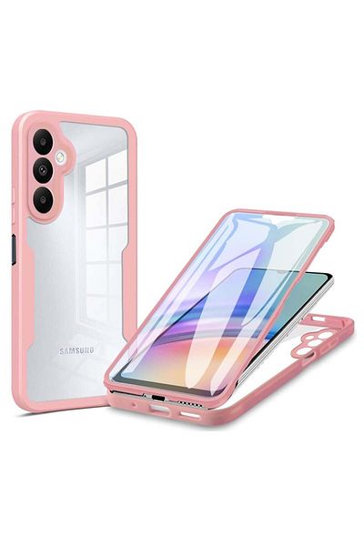 SKYDDAR INNOVATION Husă + protecție ecran pentru Samsung Galaxy A25, [Pachet 360°] ColorVerse, roz, set cu autocolant