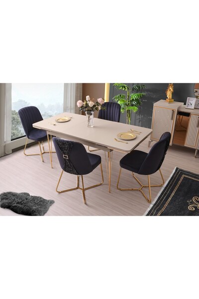 AYDINEV KARİZMA MDF YEMEK MASASI+ 6 SANDALYE