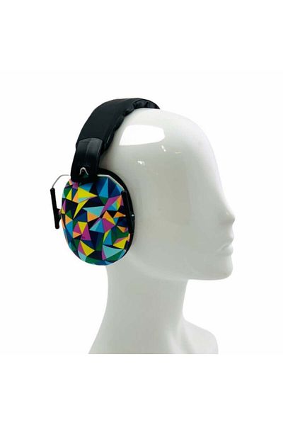 Banz Children's Earmuffs, Bubzee, 3-10 Years, Kaleidoscope, Ear Protection Airplane Headphones