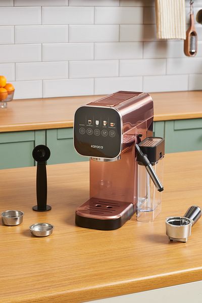 Karaca Mycaffee Barista S20 Automatic Espresso and Latte Machine with Integrated Milk Tank Copper