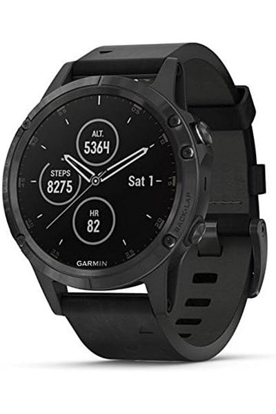 Garmin fēnix 5 Plus Premium Multisport Watch with Music, Maps and Garmin Pay Sapphire, Black with B