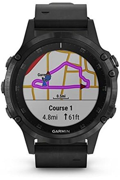 Garmin fēnix 5 Plus Premium Multisport Watch with Music, Maps and Garmin Pay Sapphire, Black with B