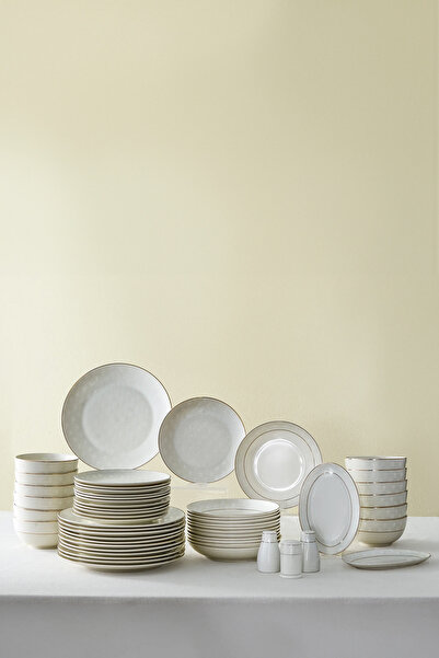 Karaca Elegance Bone Mandarin 53 Parça 12 Kişilik Yemek Takımı Gold