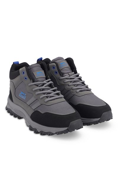 Slazenger Winter Waterproof Ankle Length Lace up Boots Dark Gray Men's Boots