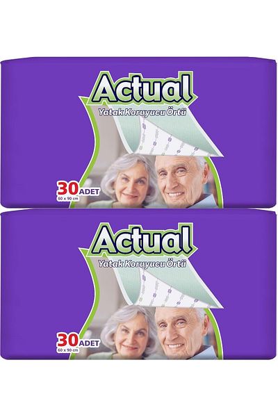 ACTUEL Actual Patient Bed Opening Protective Cover 60*90cm 60 Pieces (2Pk*30)