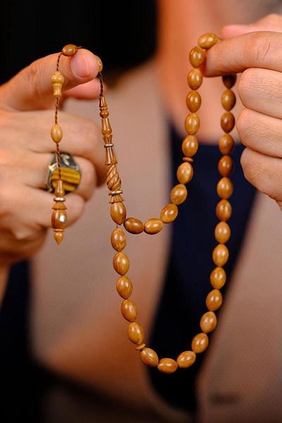 dergah tesbih سلسلة نحت أصلية من Master Mücahit Şener Beyzi Kesim Kuka Tasbih