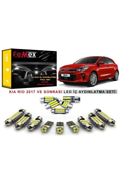 FEMEX Kia Rio 2017 Sonrası Led Iç Aydınlatma Ampul Seti Parlak Beyaz