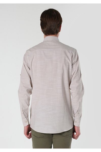 Colin's Ανδρικό μακρυμάνικο πουκάμισο Beige Regular Fit - Cl 1058567