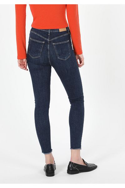 Colin's Skinny Fit High Waist Straight Leg Women's Black Jean Trousers