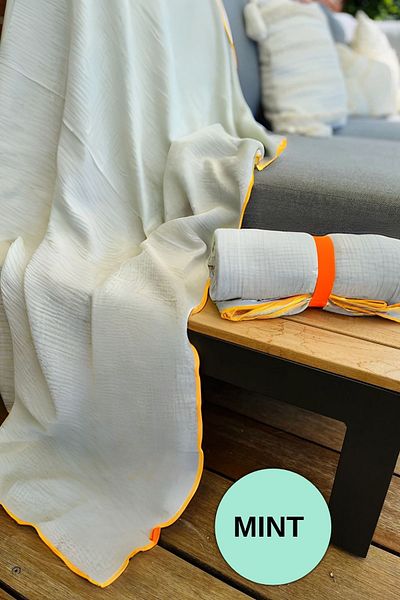 Svava Muslin Beach Towel,Travel Towel,Organic Cotton,Camping (90*175 cm)