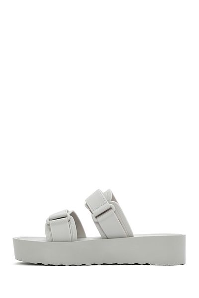 Derimod Women's Gray Banded Thick Soled Jelly Slippers 25Sfe4751Pv