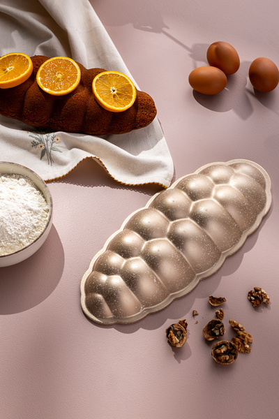 Emsan Sponge Bowl Light Gold Cake Mold