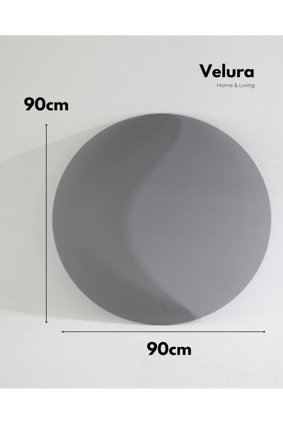 Velura Home & Living Füme Yuvarlak Cam & Orta Sehpa Camı & Füme Cam & Ayna ve...